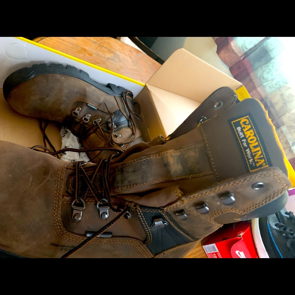 Carolina waterproof boots steel toe sz 10w